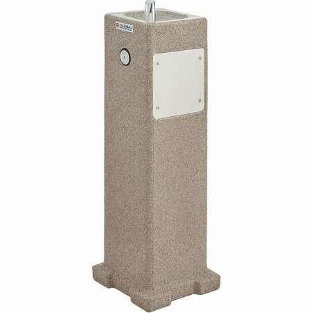 GLOBAL INDUSTRIAL Outdoor Pedestal Drinking Fountain w/ Filter, Rotocast Granite Finish 603603F